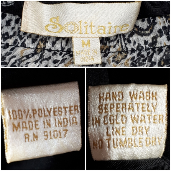 Sheer Overlay Flare Maxi Skirt Tiered Pattern M - Picture 11 of 11